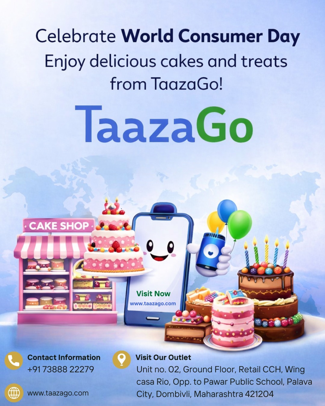 Celebrate World Consumer Day with sweetness and joy! 🎂